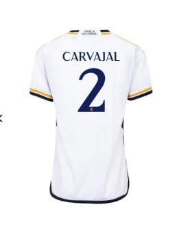Billige Real Madrid Daniel Carvajal #2 Hjemmedrakt Dame 2023-24 Kortermet